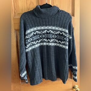 Joule knit Fair Isle turtleneck sweater size large vintage y2k